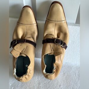 Alfredo Bannister Tan Leather Buckle Shoes